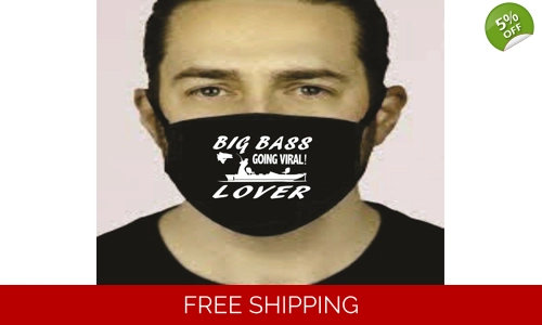 Big Bass Fish Lover Face Mask Cotton Washable Social Distancing stop the spread